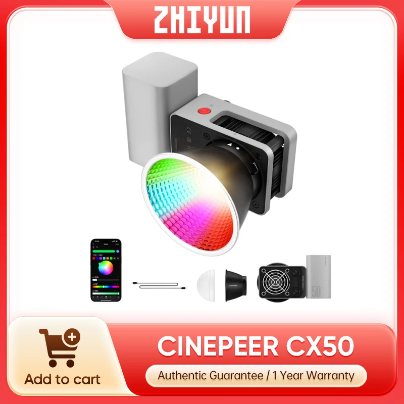 Photography Lighting Kit Portable - Luz de vídeo Zhiyun CINEPEER CX50