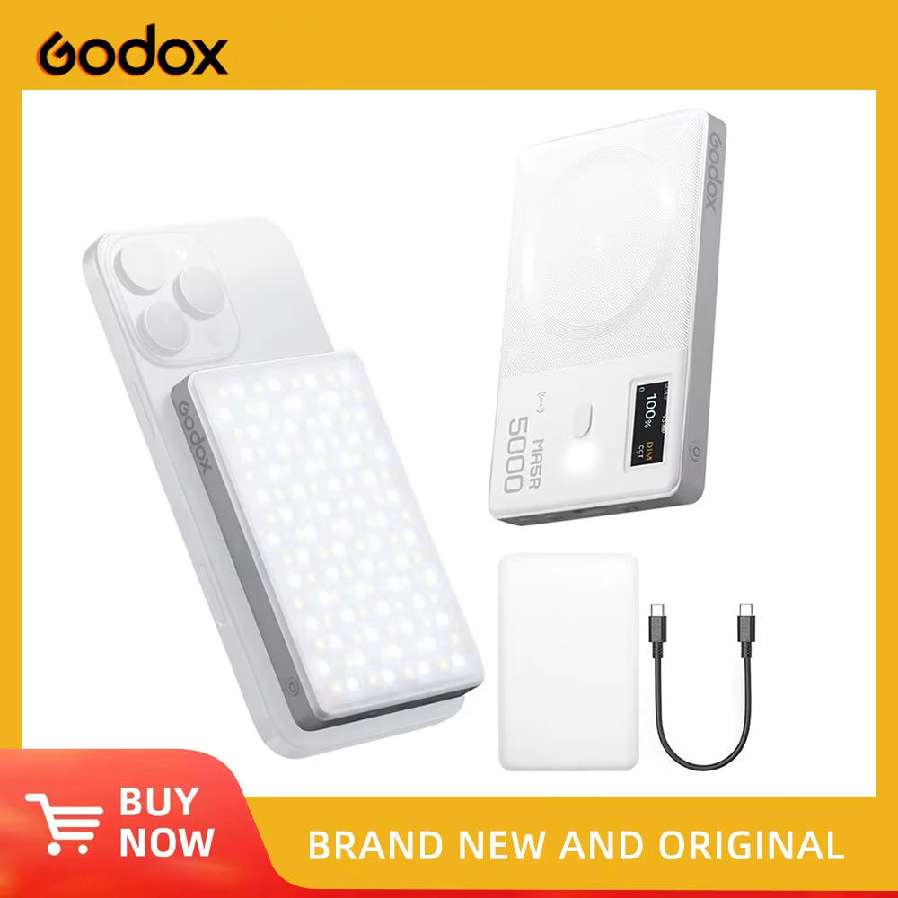 Photography Lighting Design - Luz LED Godox MA5R com Carregamento