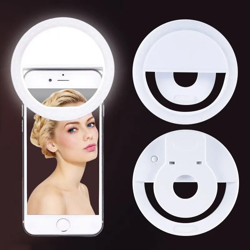 Photography Lighting Products - USB recarregável LED Selfie Ring Light