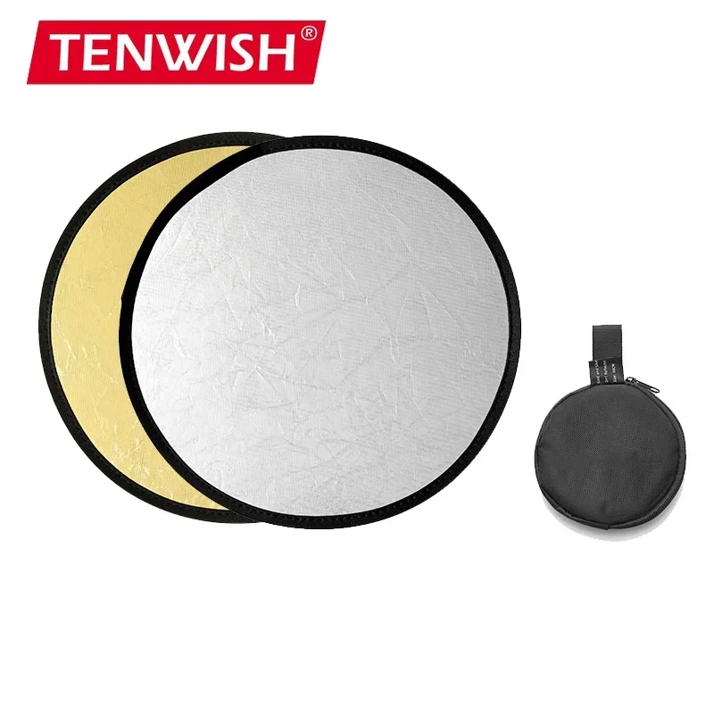 Reflector Disc Silver - TENWISH Fotografia Mini Refletor 30cm 2