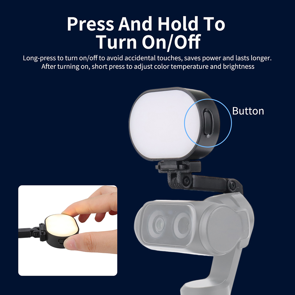 Photography Lighting Kit Portable - Luz de Preenchimento Portátil para Gimbal