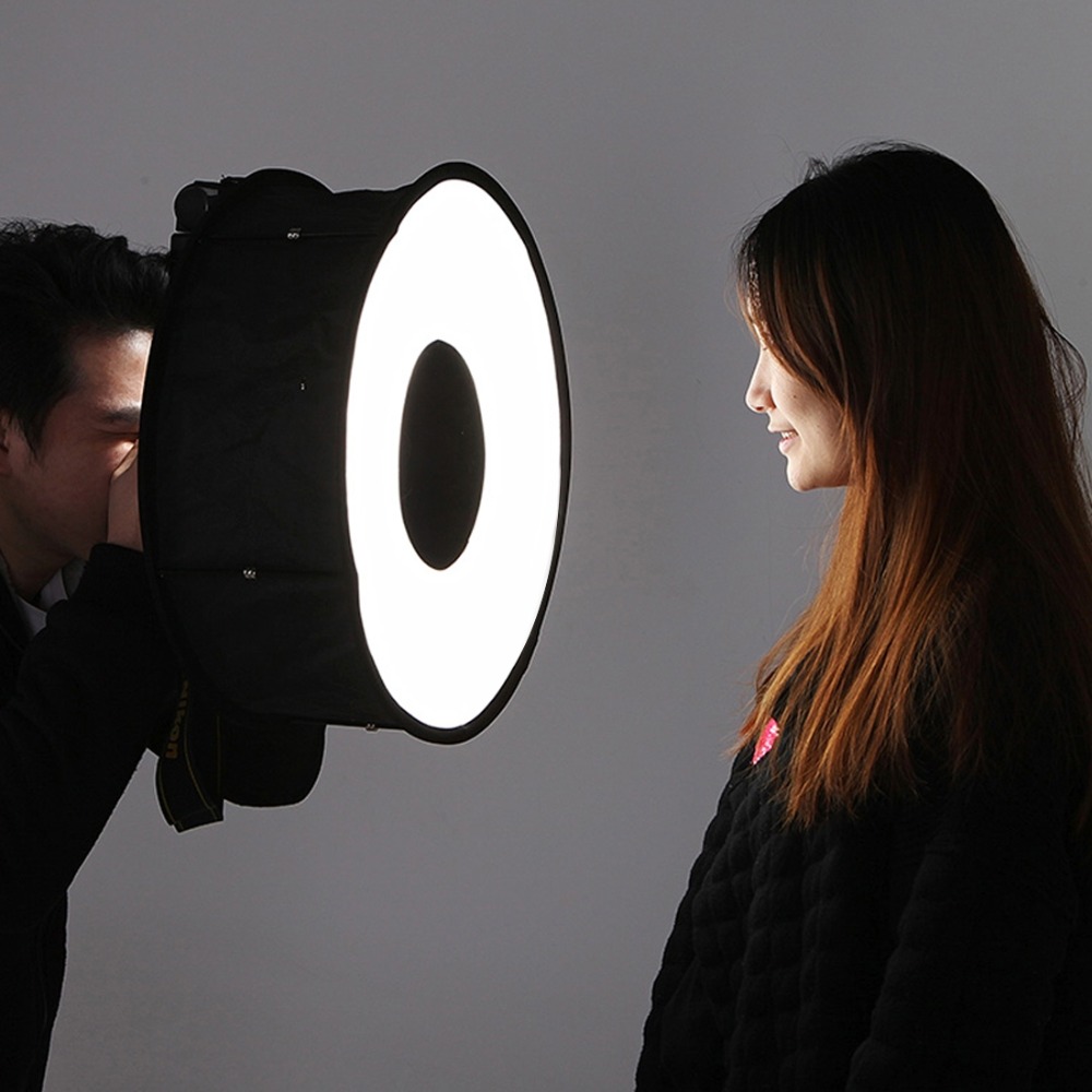 Photography Lighting Case - 45cm anel softbox speedlight estilo redondo