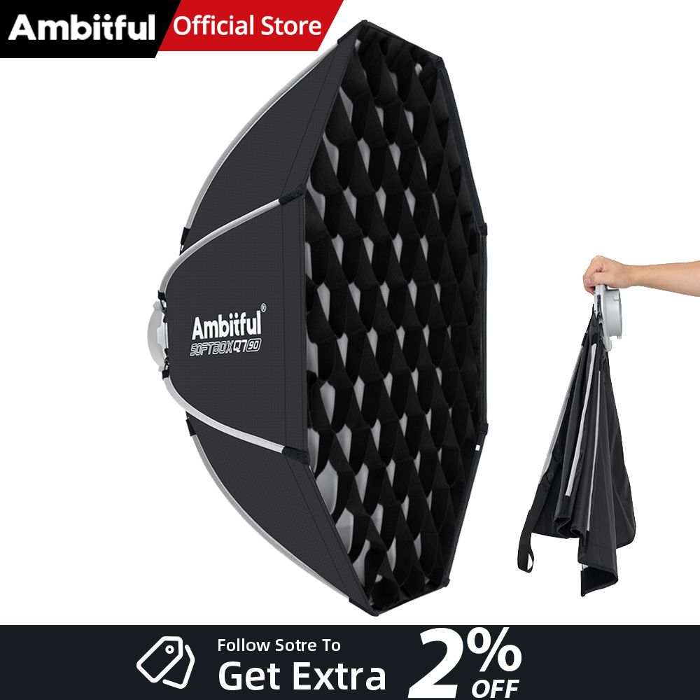 Photography Lighting Grid - AMBITFUL Q7II 55/65/90cm Softbox Octogonal com