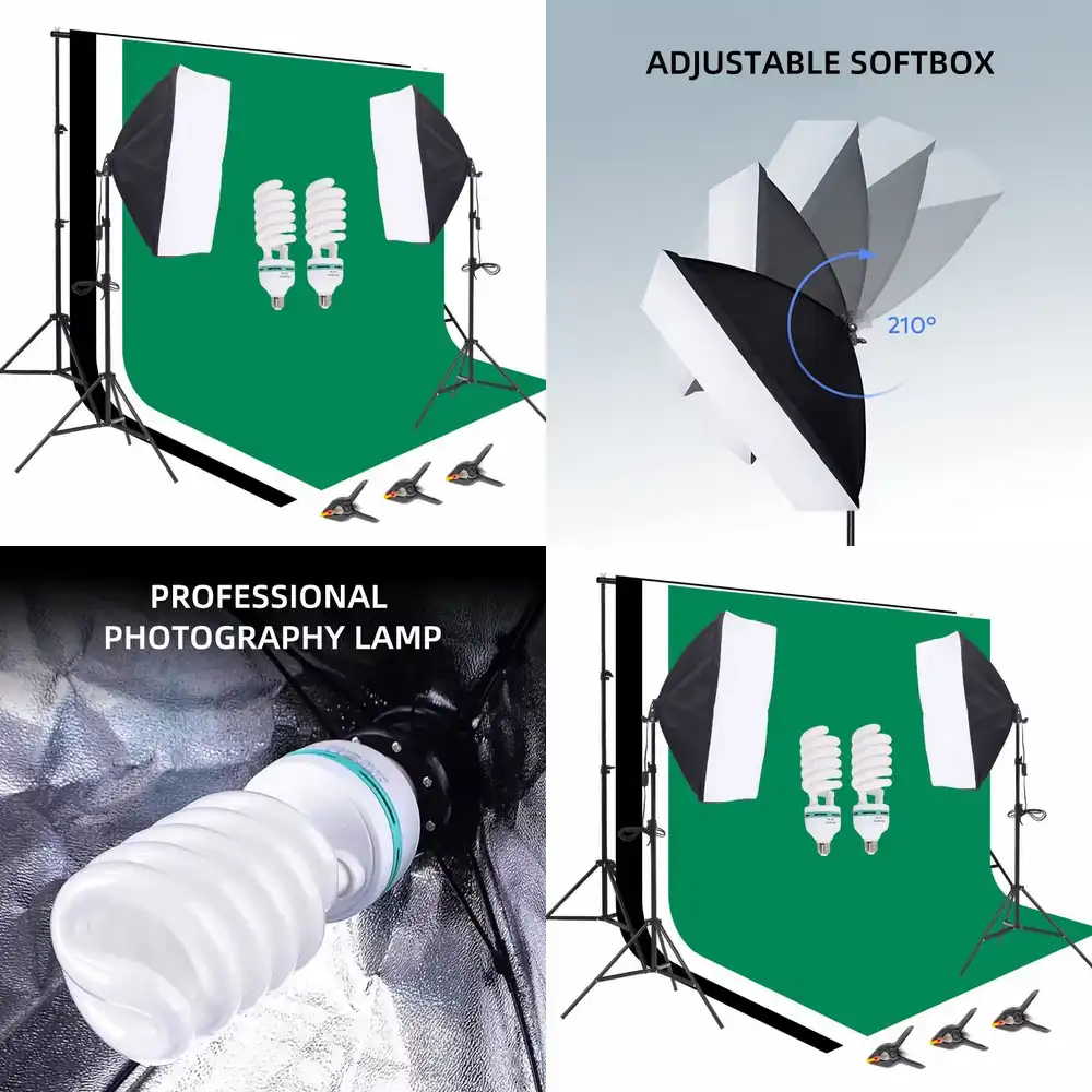 Photography Lighting Kit Portable - Equipamento de Estúdio Fotográfico 2.6*3m, Suporte