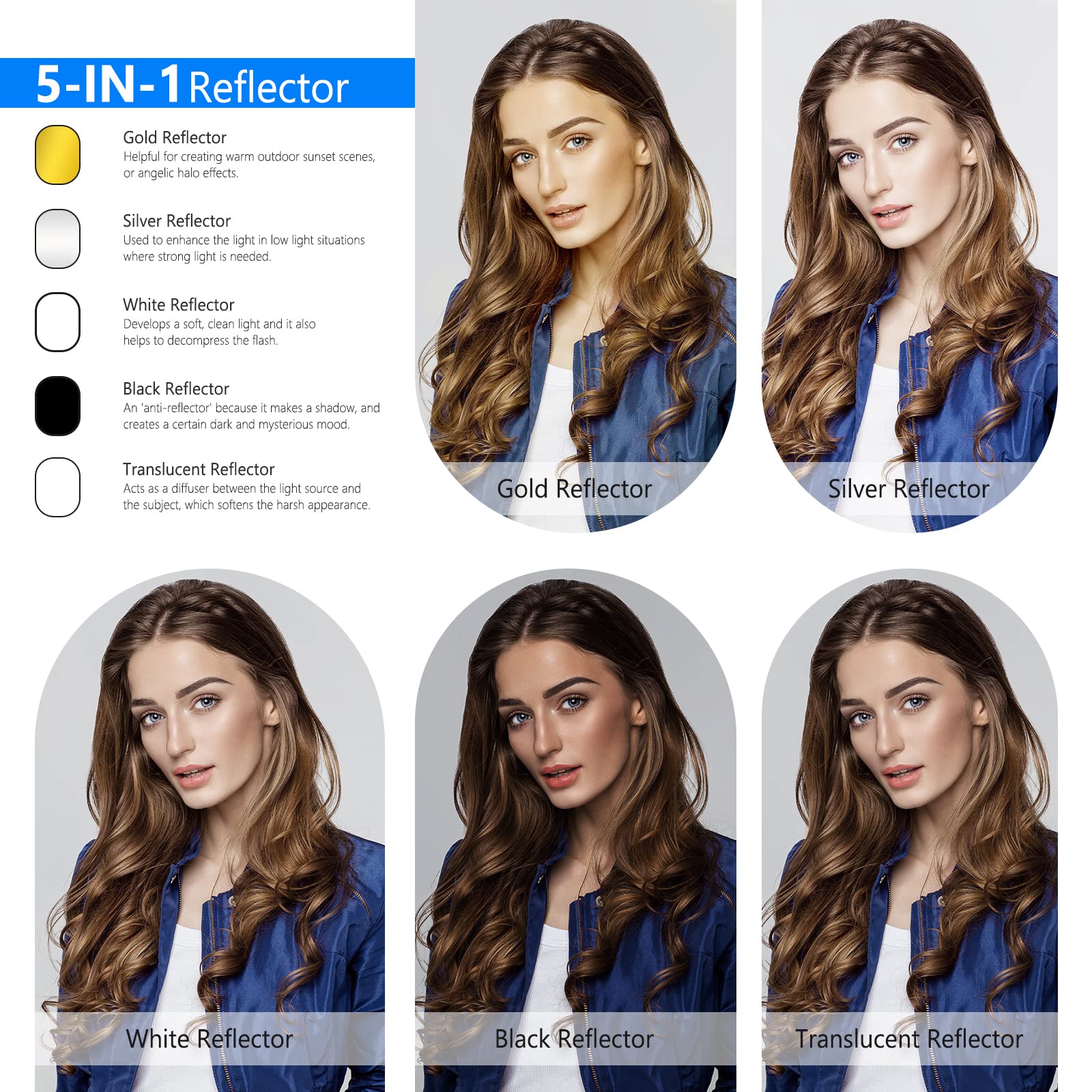 NEEWER Refletores de Luz para  - Reflector Disc Silver avaliação e preço