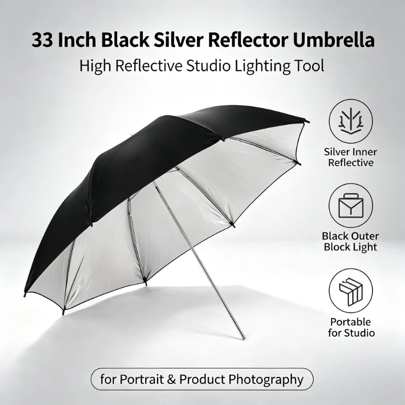 Guarda-chuva Refletor Preto Du - Photography Lighting With Umbrella avaliação e preço