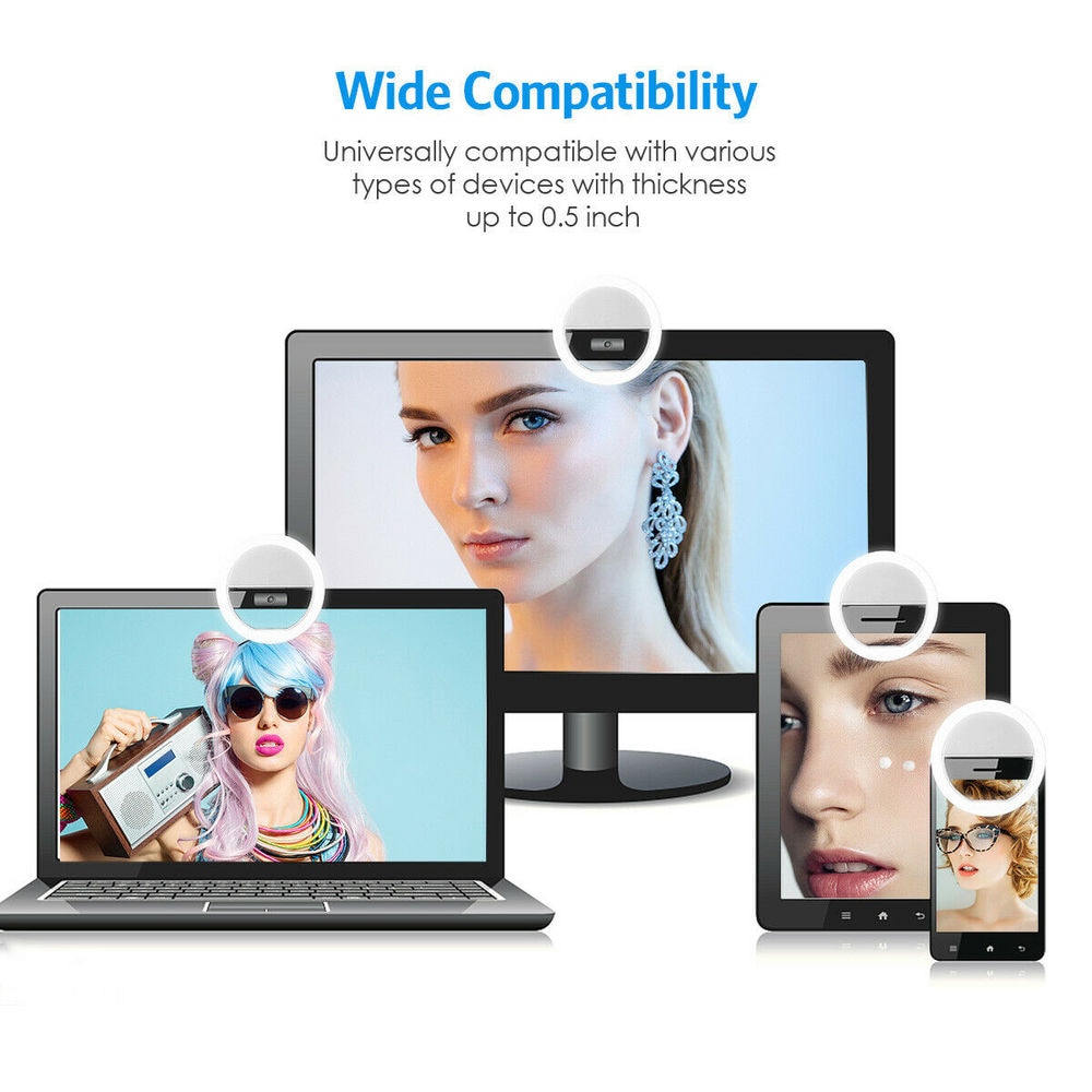 USB recarregável LED Selfie Ri - Photography Lighting Products avaliação e preço