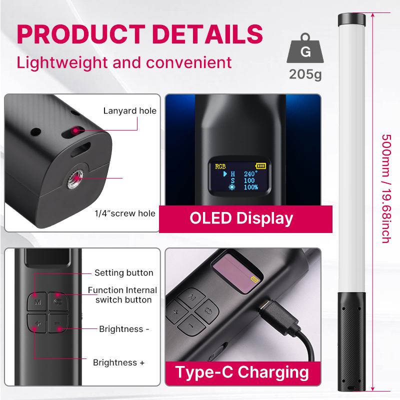 Ulanzi VL119 portátil RGB colo - Photography Lighting System avaliação e preço