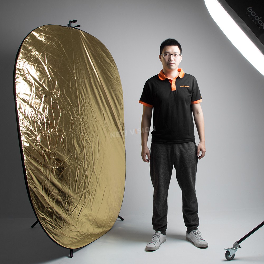 Godox 2 em 1 150x200cm refleto - Reflector Disc Silver avaliação e preço