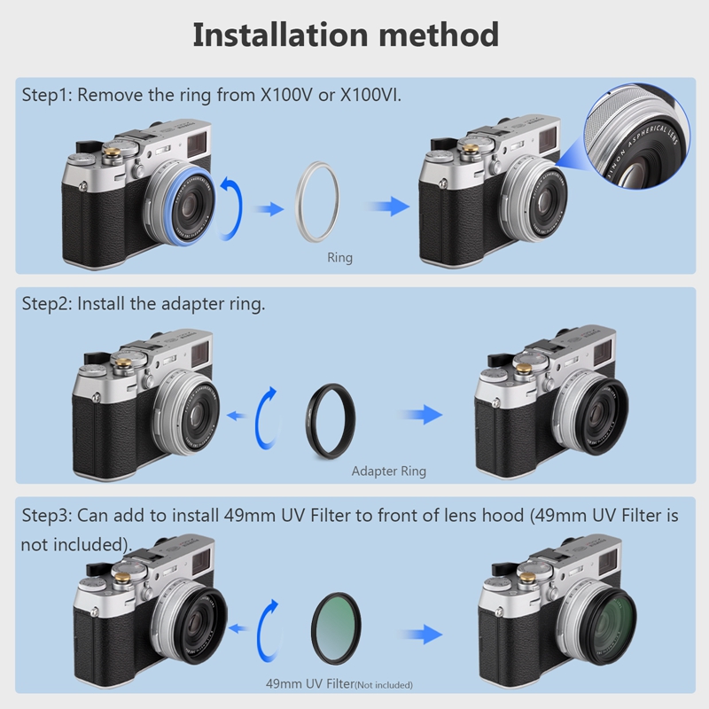 Anel Adaptador de Filtro de Le - Fujifilm Camera X100Vi avaliação e preço