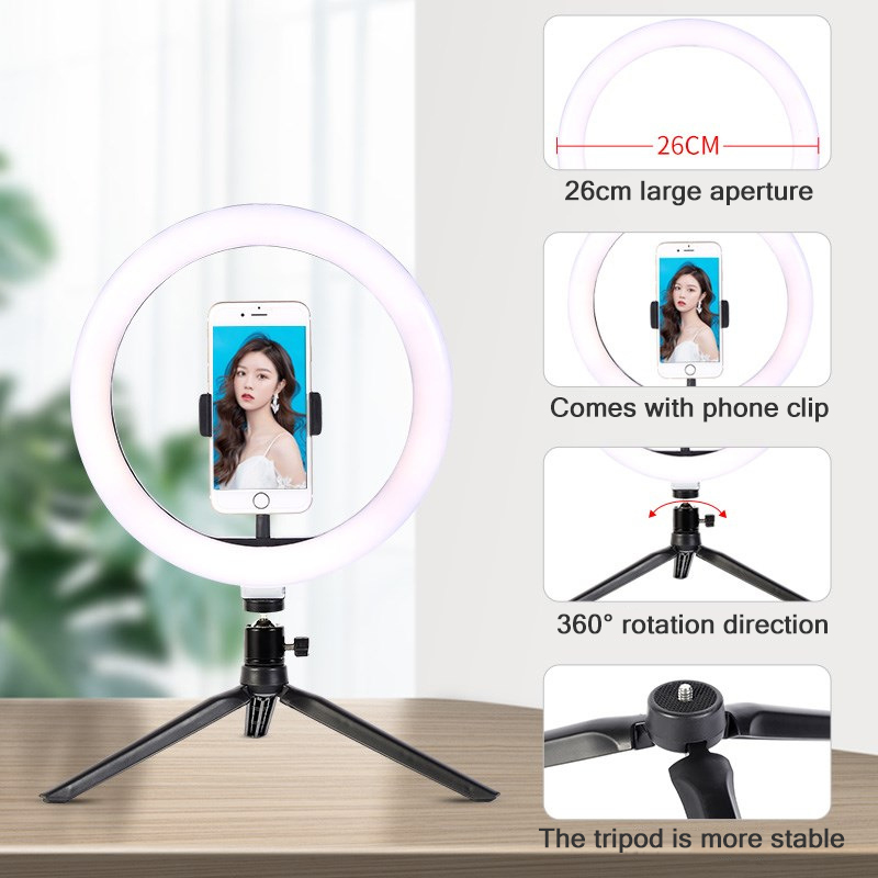 26cm 10 polegada led anel self - Photography Lighting Products avaliação e preço