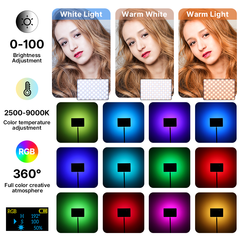 Ulanzi lt003 15w rgb luz de ví - Photography Lighting With Umbrella avaliação e preço