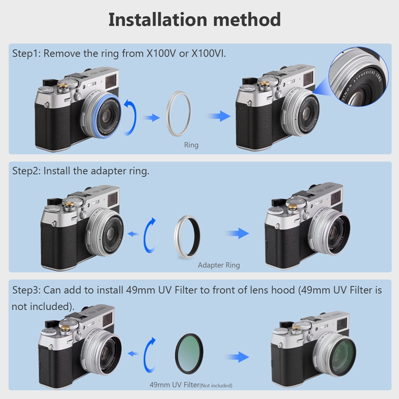 Anel adaptador de filtro de le - Fujifilm Camera X100Vi avaliação e preço
