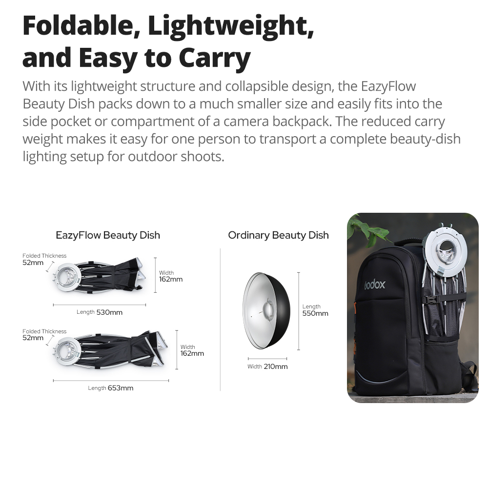 Novo Godox EazyFlow Beauty Dis - Photography Lighting Design avaliação e preço