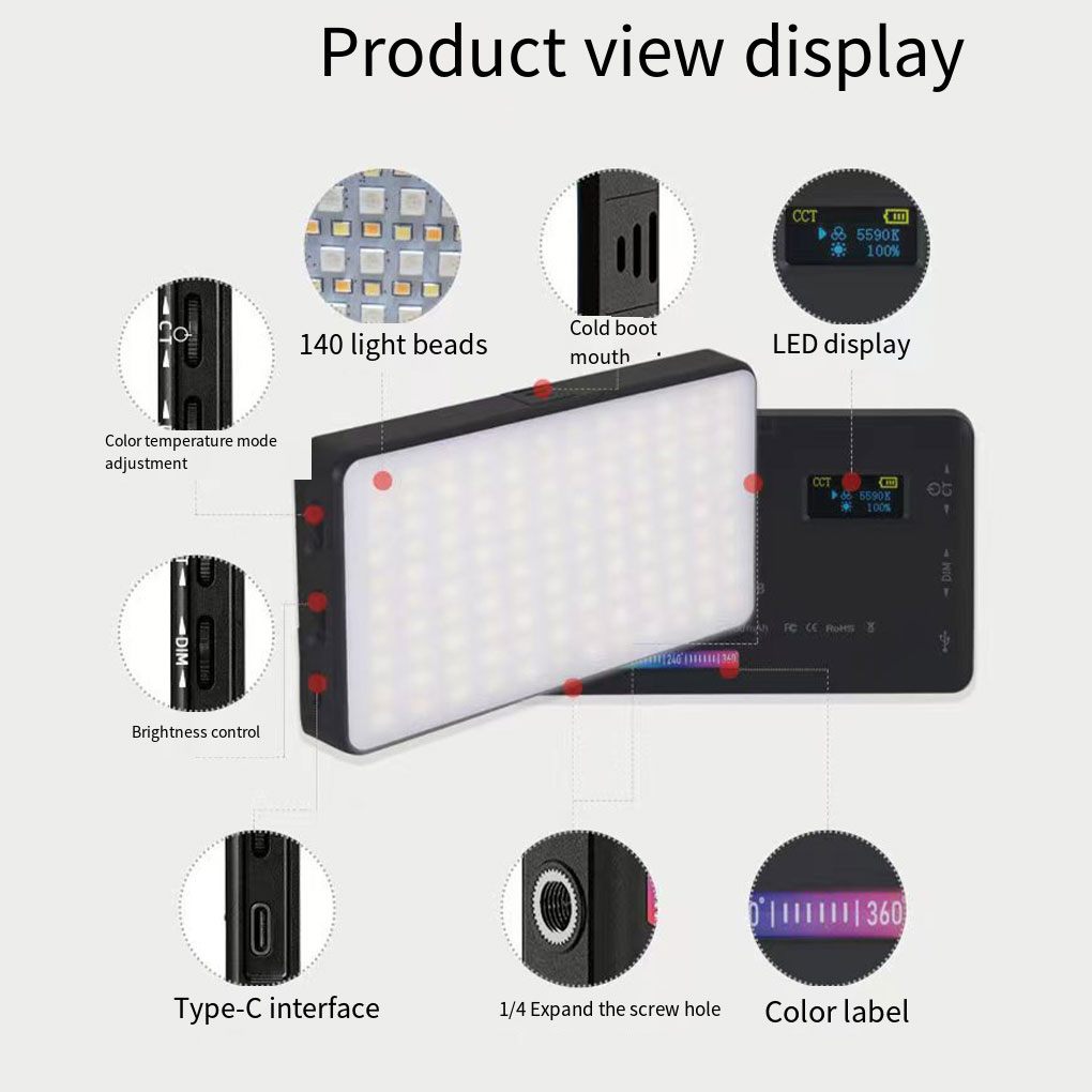 Modos RGB Mini Spotlight Luz d - Photography Lighting Color avaliação e preço