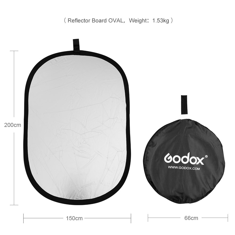 Godox 2 em 1 refletor oval mul - Reflector Disc Silver avaliação e preço