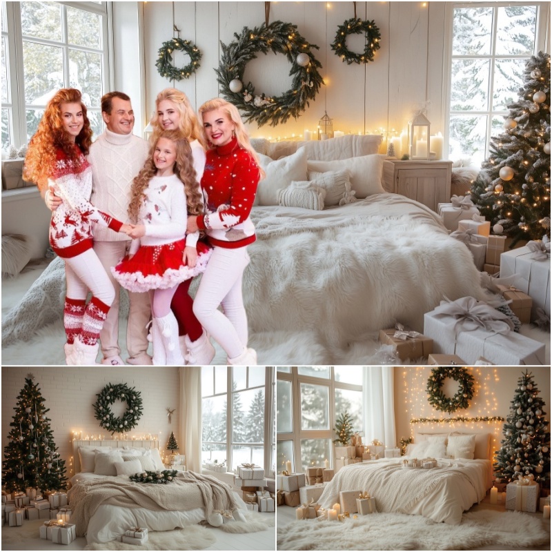 Fundo Fotográfico de Natal de  - Photography Lighting White Background avaliação e preço